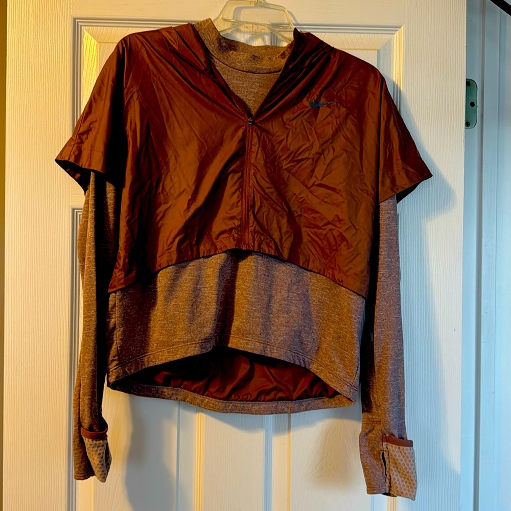 Nike Dri-Fit Running Long Sleeve 2 in 1 shirt with Thumb Holes